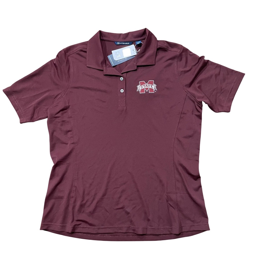 Cutter & Buck Mississippi State MSU Bulldogs Women XL Maroon Polo